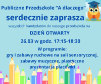 Dzień otwarty w naszym przedszkolu