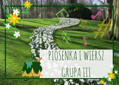 Piosenka i wiersz dla dzieci z grupy III na marzec 2018